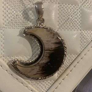 Palm root moon necklace